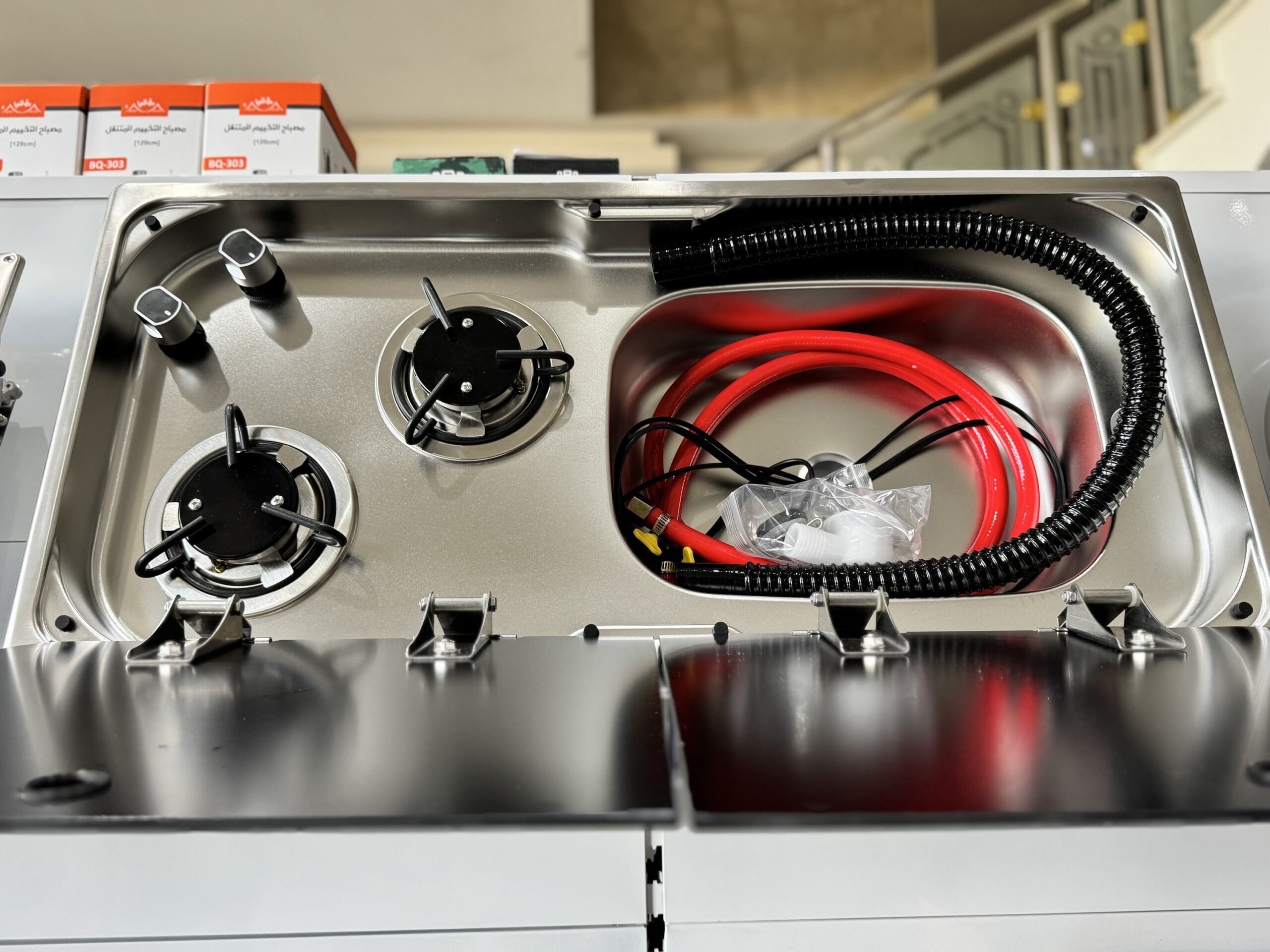 مجلي مع شعلتين + غطاء زجاجي