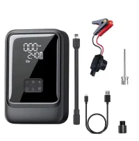 جهاز طوارئ سيارة 3 في 1 – تشغيل بطارية + منفاخ كفرات + باور بانك